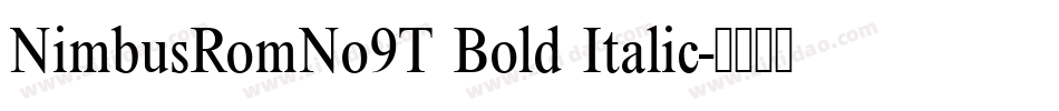 NimbusRomNo9T Bold Italic字体转换